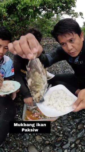 Mukbang ikan Paksiw  #Mukbang #fish  #guramefish 
