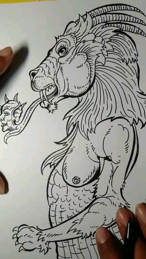 Adji Harto Official Menggambar Harimau Bertanduk