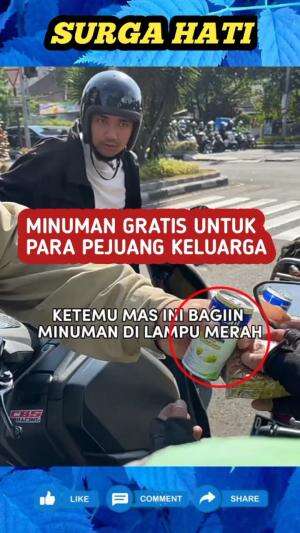 Apresiasi sederhana dari seorang pria baik hati, untuk para pejuang keluarga dimanapun berada. 

 #orangbaik #susugratis #pejuangkeluarga 