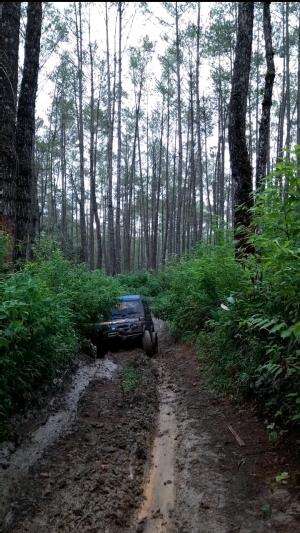 Tanjakan kecil sulit untuk dilalui, salah langkah auto jalan ditempat. driver kurang galak, harusnya gas pol dari awal. 😊 #jimnykatana #jimn