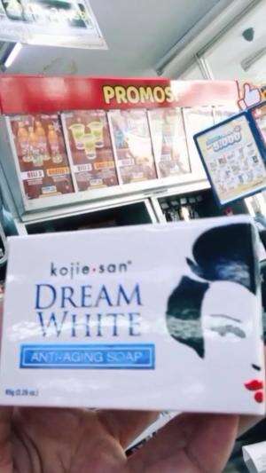 sabun anti-aging untuk wajah dan badan: kojie.san dream white soap