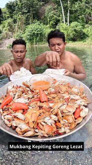 Mukbang kepiting🦀 Goreng Lezat #Mukbang #kepiting #RCTIPlus 