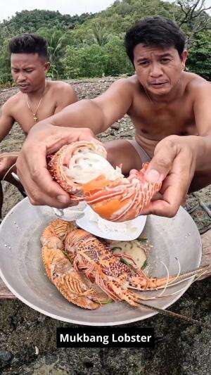 Mukbang Lobster #Mukbang  #Lobster 