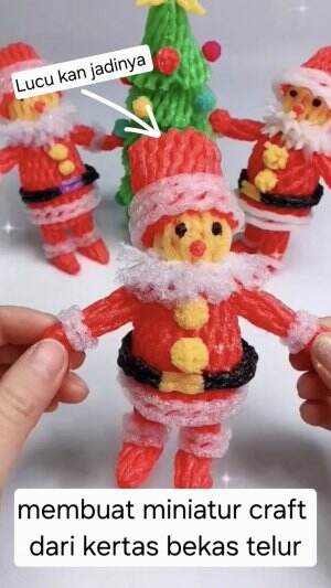 membuat kreasi unik dari bahan bekas kertas buah dan telur. #CRAFT  #Paper Art Crafts Creator 