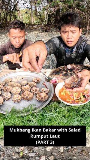 Mukbang Ikan Bakar with Salad Rumput Laut 
(PART 3) #Mukbang #ikanbakar #rumputlaut #kuliner #onlineauditionmci8anitadyanimalanggrilledsalmo