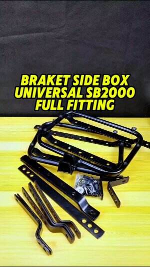 Rekomendasi bracket side box universal SB2000 full fitting, cocok untuk motor touring apalagi harganya murah sudah dapat 1 set braketnya. 

