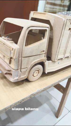 Miniatur Truk Canter dari kayu mahoni #miniatur truk #kerajinan tangan #ASMR cnc 