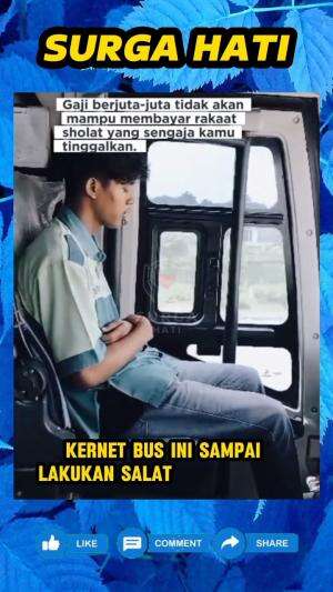Kernet bus ini sampai harus sholat di dalam bus, karena harus antarkan penumpang sampai tujuan tepat waktu.