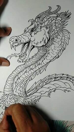 Yuk Belajar Menggambar Monster Dewa Naga Guys 