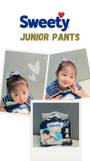 Sekarang udah ada ya moms popok yang muat hingga 35kg dari Sweety Junior Pants. 

#rekomendasipampers #sweety #pampers #fyp 