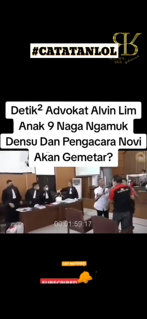 Alvin Lim ngamuk di sidang pengadilan. Seperti yang masyarakat sudah ketahui dan viral video Alvin menuntut Pratiwi Novi sebesar 1 triliun k