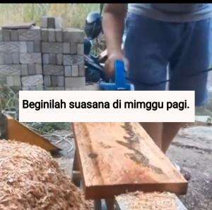 Beginilah suasana di mimggu pagi.