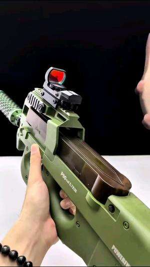 P90 + Smoke Silencer #fyp #Viral #indonesia #airsoft #gun #mainan #toys #trending 