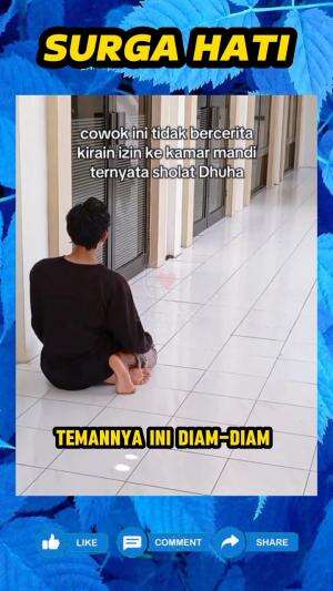 Dikira izin ke toilet, pemuda ini ternyata diam-diam lakukan sholat dhuha di mushola sekolahnya.