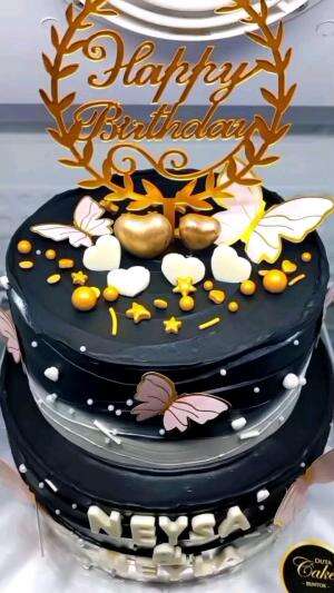 tips menumpuk cake 2 tingkat