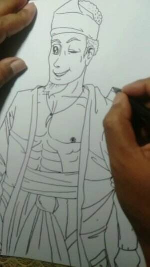 Cara Menggambar Zoro One Piece 