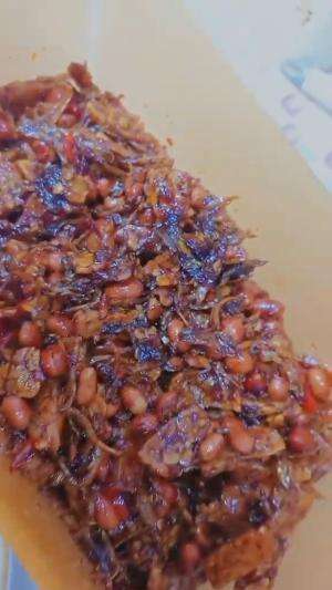 menu : teri tempel kacang tanah (tribol) & sambal udang Pete 