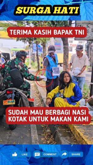 Sebuah bukti jika TNI dan masyarakat saling mencintai, tanpa memandang status sosial diantara mereka.