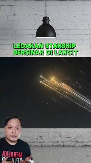 ledakan pesawat ruang angkasa Starship menyinari langit #edukasi #starship 