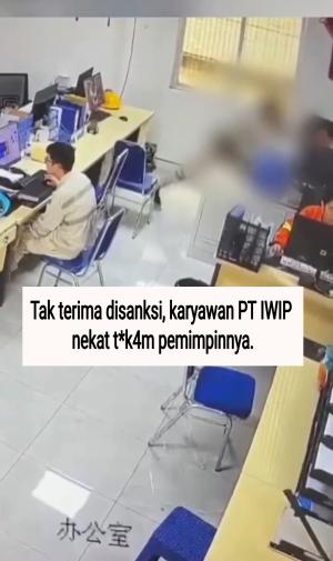 Tak terima disanksi, karyawan PT IWIP nekat t*k4m pemimpinnya.