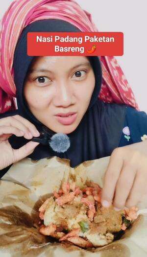Nasi Padang Paketan Basreng 🌶️ 🥵 #nasipadang #rendang #basrengpedasdaunjeruk