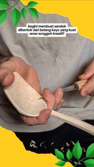 Begini membuat sendok dari kayu
.
#kreatif
#sendok
#kayu