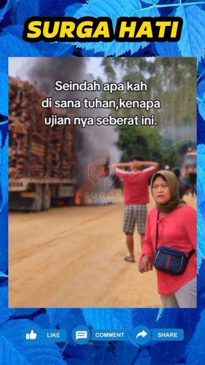 Truk ini terbakar sampai meledak, saat sedang dipakai untuk angkut kayu akibat konsleting.