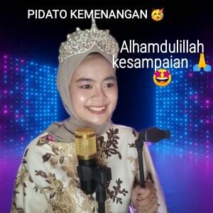 Alhamdulillah kesampaian pidato kemenangan 🥳😅