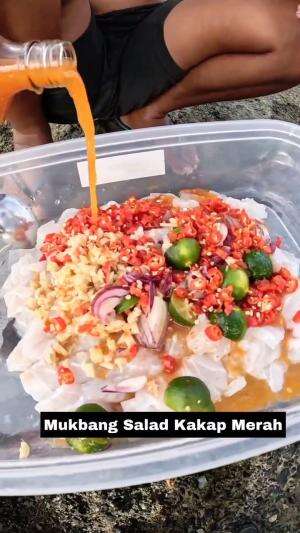 Mukbang Salad Kakap Merah  #Mukbang 