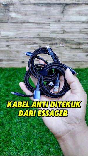 Siapa disini kabelnya cepat rusak? Sekarang sudah ada solusinya pakai kabel ESSAGER ada pelindung kabelnya anti ditekuk harganya juga murah.