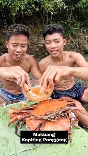 Mukbang Kepiting Panggang  #Mukbang  #kepiting 