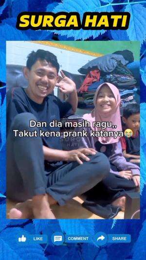 Kejutan hp baru dari ayah, untuk putrinya yang sempat dikerjai sebelumnya.