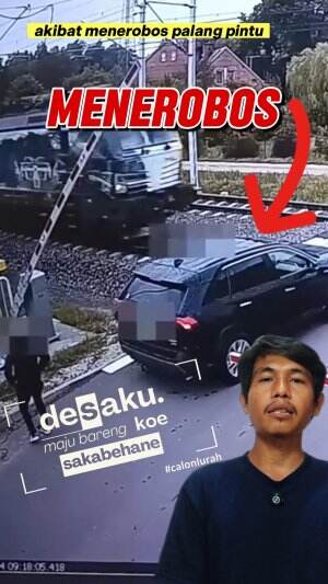 akibat menerobos palang pintu #keretaapi
