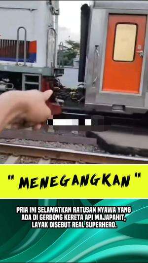 Pria Ini Selamatkan Ratusan Nyawa yang ada di gerbong Kereta Api Majapahit. #videoviral  #faktaviral  #superhero 