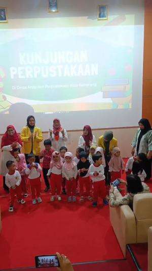 Anak2 PAUD Anggrek kunjungan ke Perpustakaan Kota Semarang