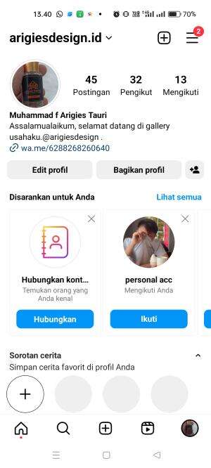 Salah satu contoh bisa request design