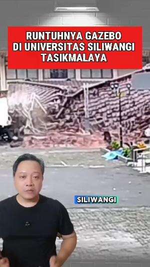 Insiden runtuhnya gazebo di universitas Siliwangi Tasikmalaya #universitassiliwangi #Tasikmalaya 