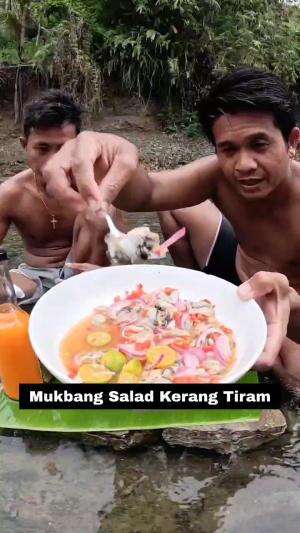 Mukbang Salad Kerang Tiram #Mukbang 