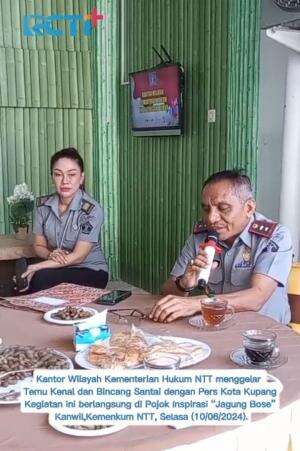 Kakanwil Hukum NTT, Silvester Sili Laba, Launching " Jagong Bose" saat bertemu awak media, Selasa (10/6/2025)