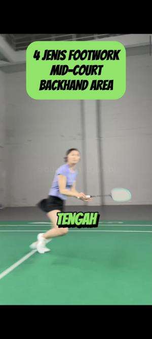 4 jenis footwork badminton untuk backhand area tengah #badminton #sport badminton #RCTIPlus #HOTrctiplus 