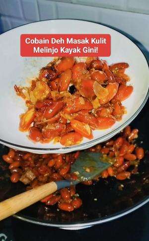 Cobain deh masak kulit melinjo kayak gini, dijamin auto boros nasi 🤭 #kulitmelinjo #cooking #masakanrumahan #nyaidarugi_real 