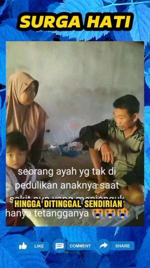Bapak ini sampai bingung, ketika sakit justru dijenguk oleh tetangganya, bukan keluarganya.