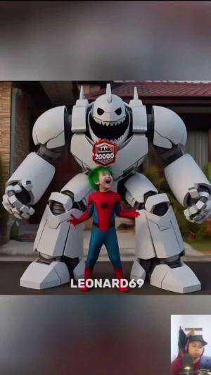 Little Spiderman and white car robot #spiderman #brawlstars #marvel 