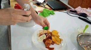 Pan Grilled Chicken w/ potato wedges & coleslaw - audisi Masterchef 9 