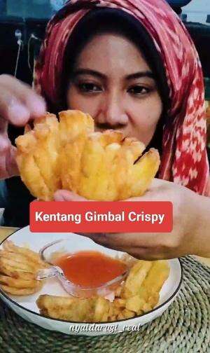 Kentang Gimbal apa Kentang Gembol 🤭 #menusimple #kentanggoreng #kentanggimbal #nyaidarugi_real 