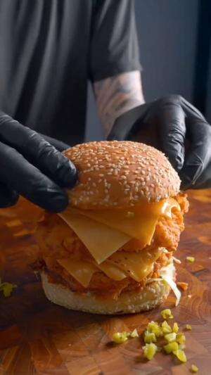 burger jumbo  #mukbang
