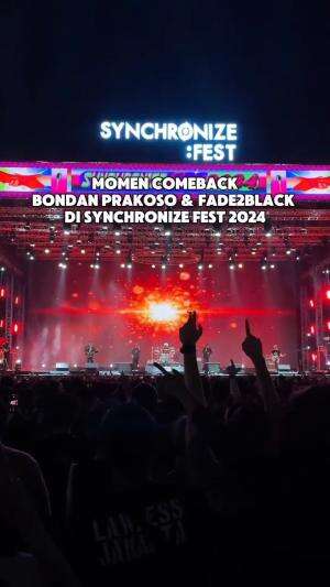 Setelah Hiatus sekian lama, akhirnya Bondan Prakoso and Fade2Black comeback di panggung besar 