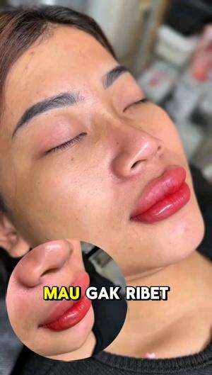 Mau Gak Ribet Pakai Pensil Alis Dan Lipstik? Ya ini Dong Solusinya Say😍🥰😍.#rctiplus #shortplus #sulamalis #sulambibir #beauty #kecantikan 