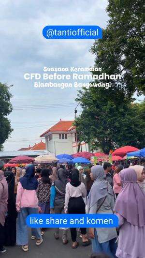 suasana keramaian CFD sebelum ramadhan Blambangan Banyuwangi 🥰#vlog #dayli #explore #minivlog 