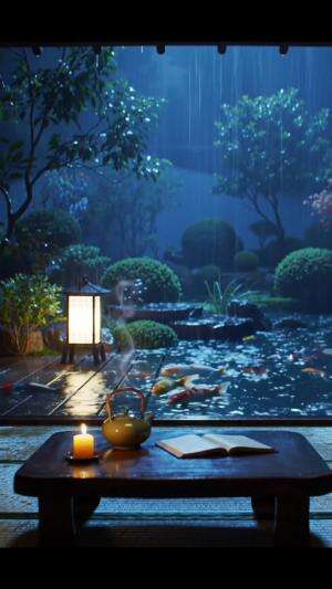 밤에 듣는 편안한 빗소리 폭우 속 아름다운 분위기 #rain #rainsounds #relaxing #nature #villagelife 